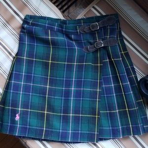 Ralph Lauren plaid kilt style skirt size 5